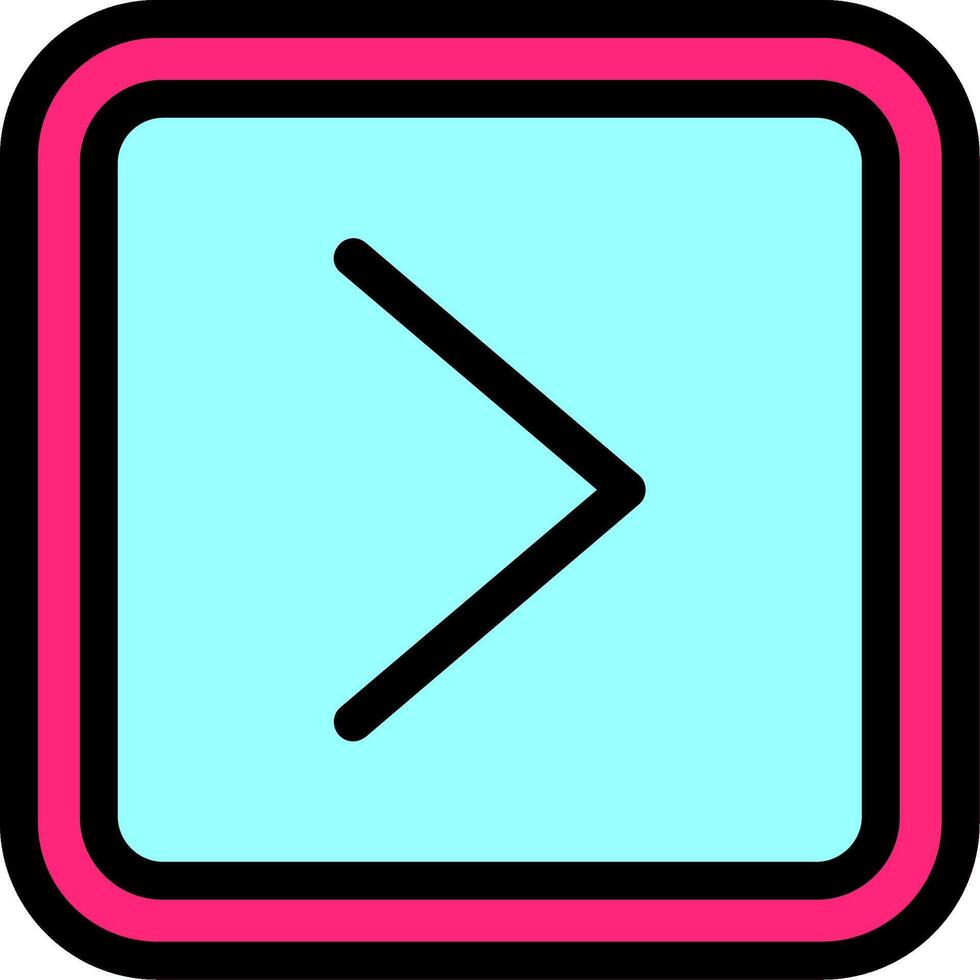 Right Line Icon vector