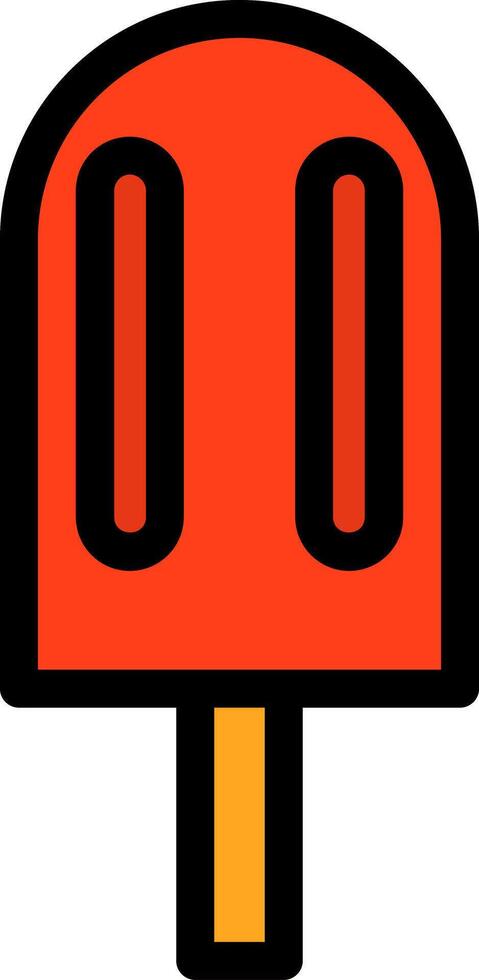 Ice Lolly Line Icon vector