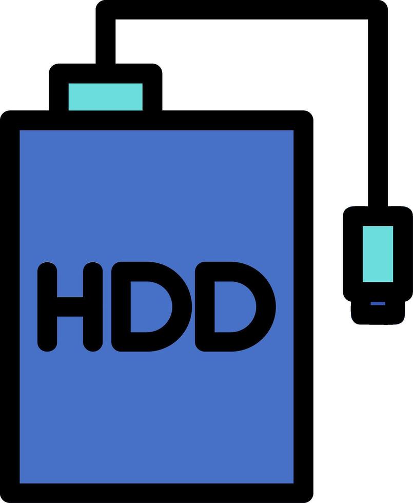 Hdd Line Icon vector