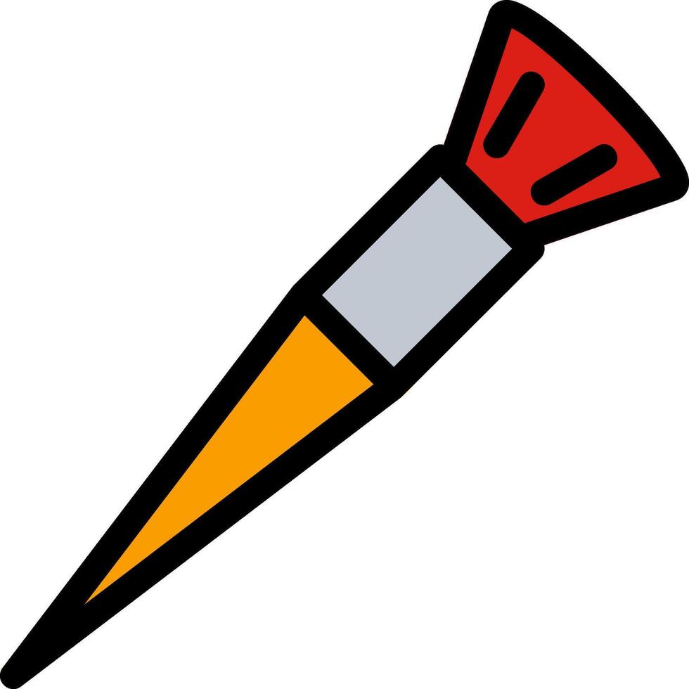 Mackup Brush Line Icon vector