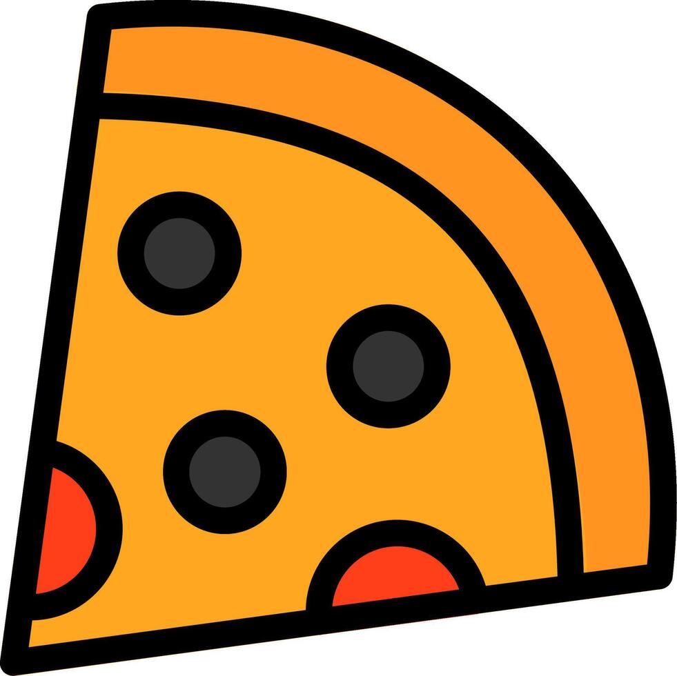 Pizza Slice Line Icon vector