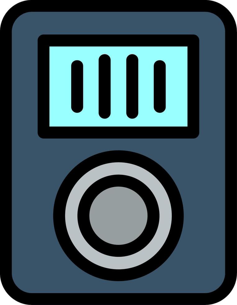 Music Player Line Icon vector