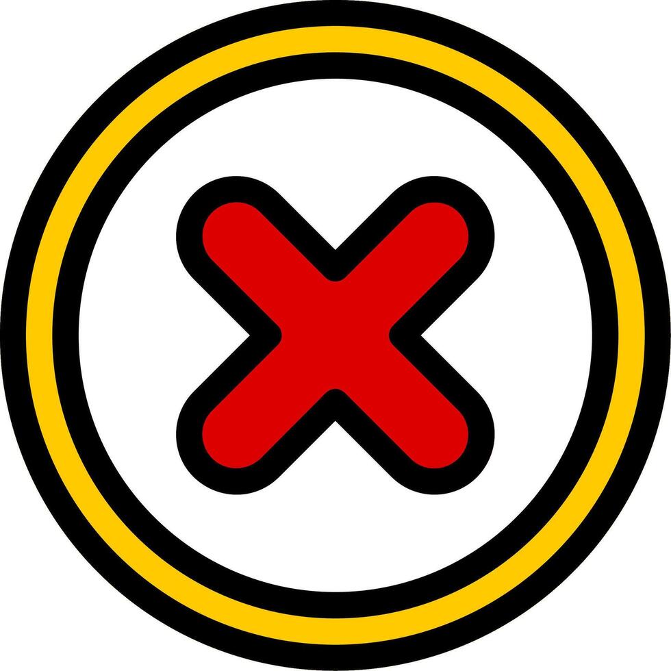 Cancel Line Icon vector