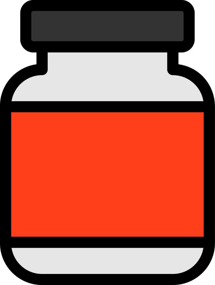 Jar Line Icon vector