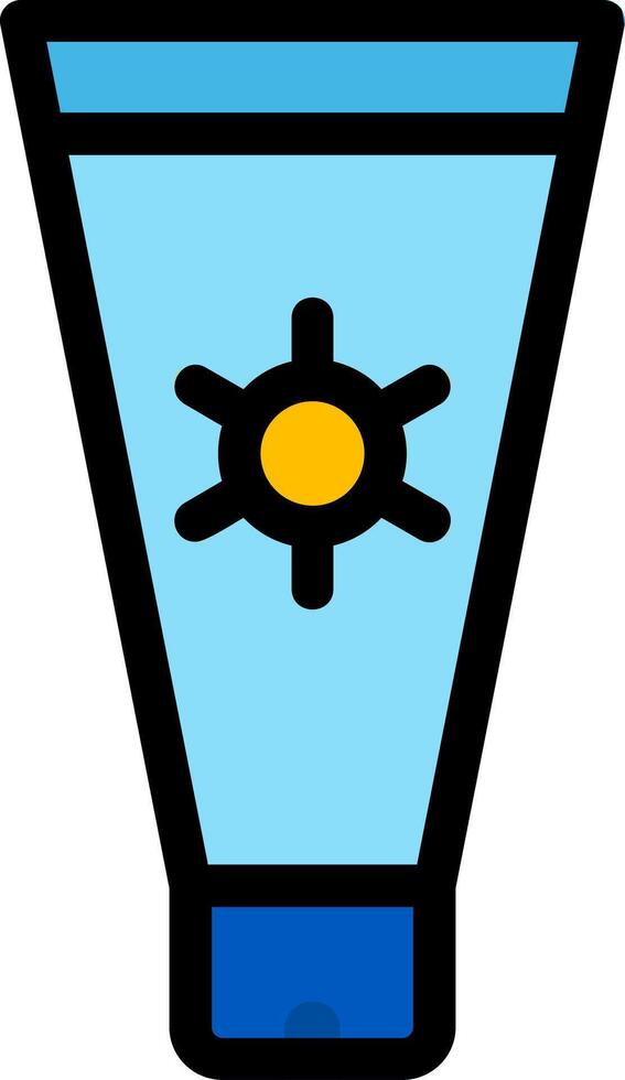 Sun Cream Line Icon vector