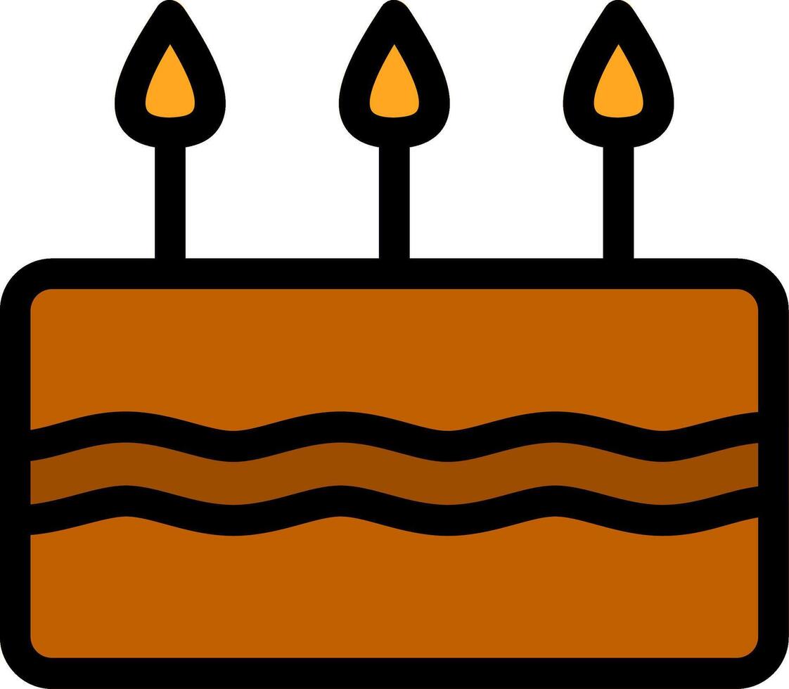 Cake Line Icon vector