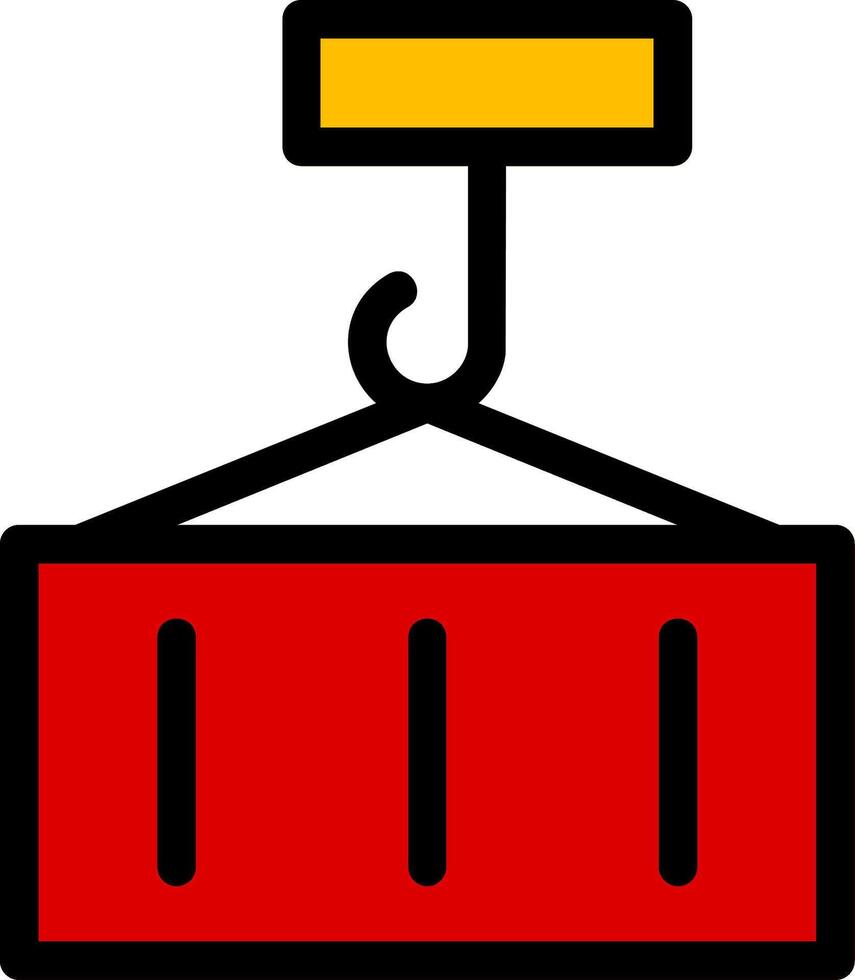 Crane Line Icon vector