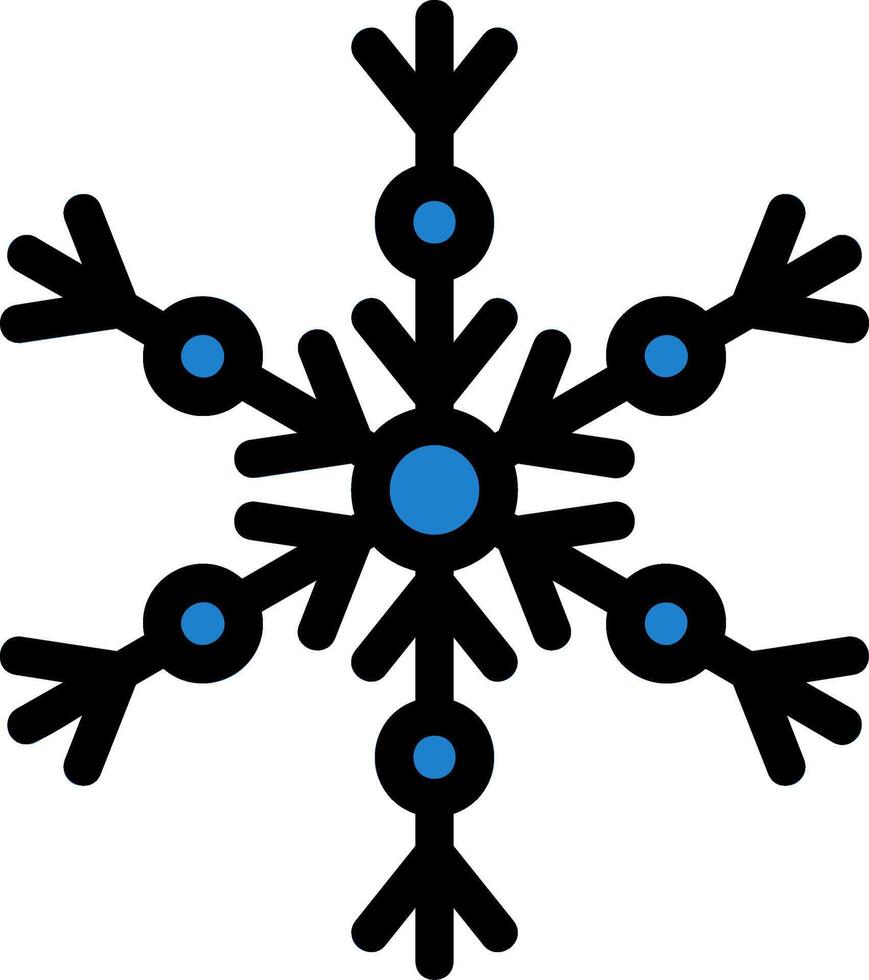 Snow Flake Line Icon vector