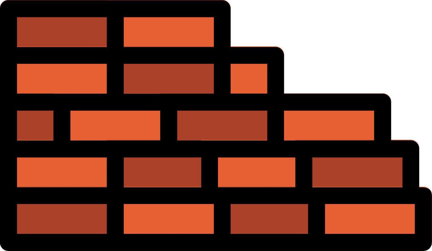 Brickwork Line Icon vector