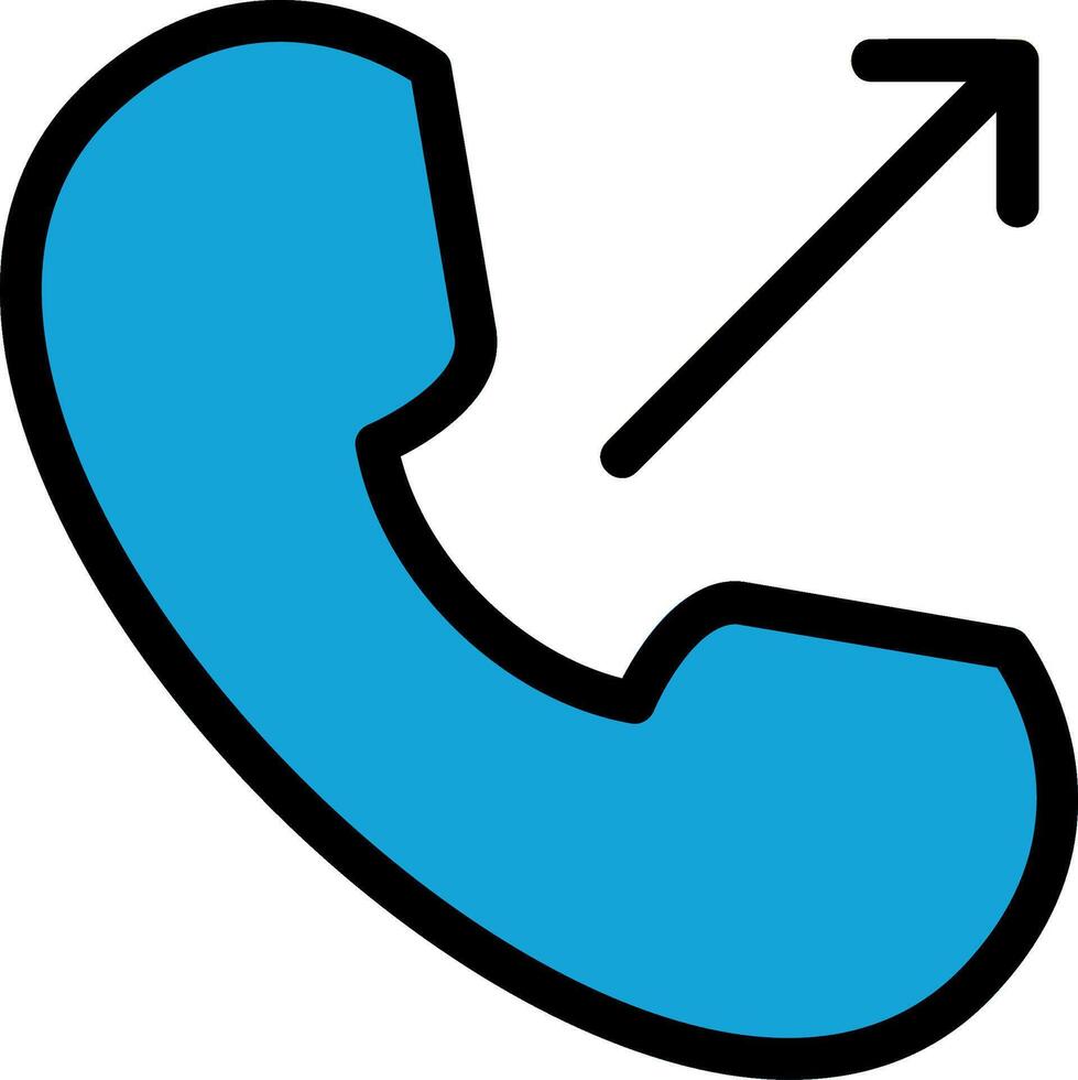 Phone Call Line Icon vector