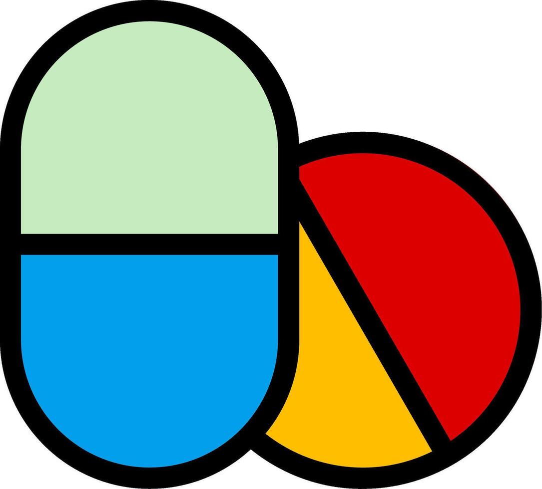 Pills Line Icon vector