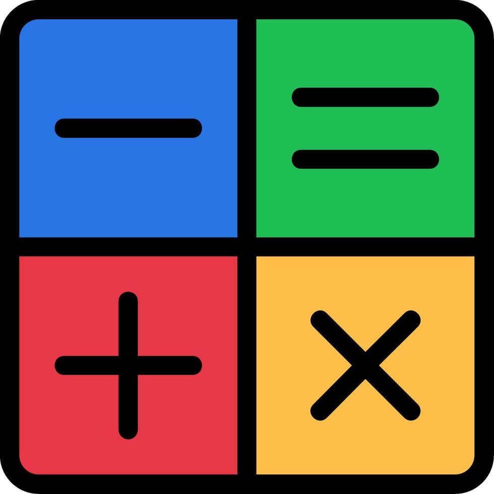 Calculator Line Icon vector