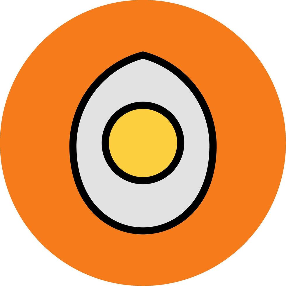 Boild Egg Line Icon vector