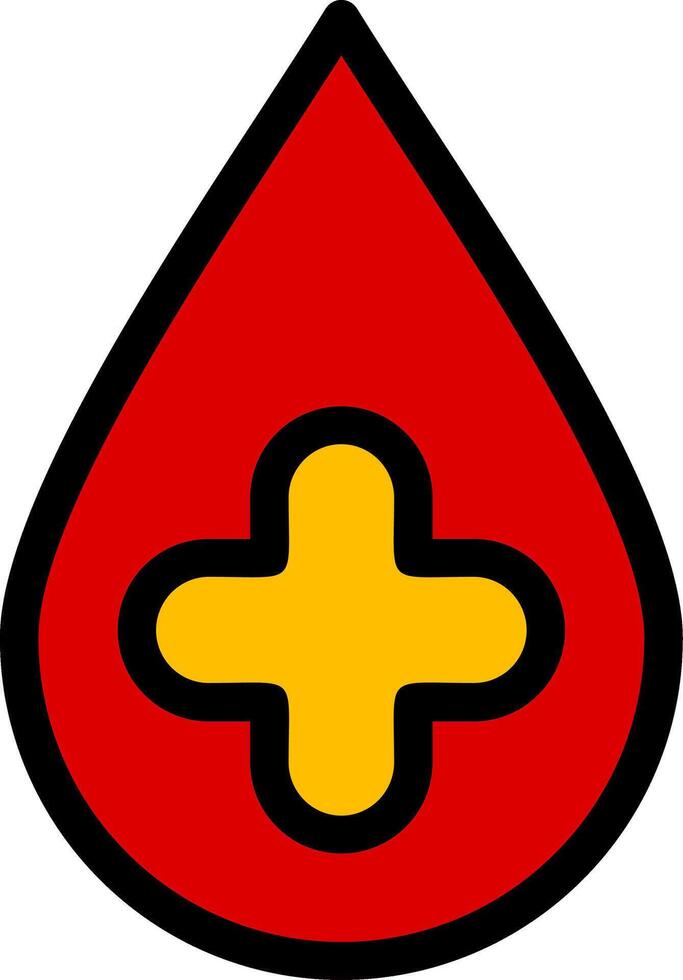 Blood Drop Line Icon vector