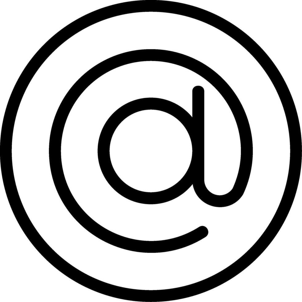 3Arroba Line Icon vector