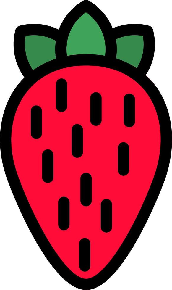 Strawberry Line Icon vector