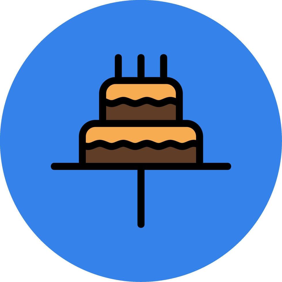 Cake Line Icon vector