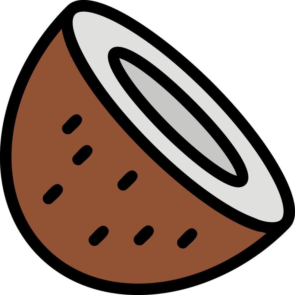 Coconut Line Icon vector