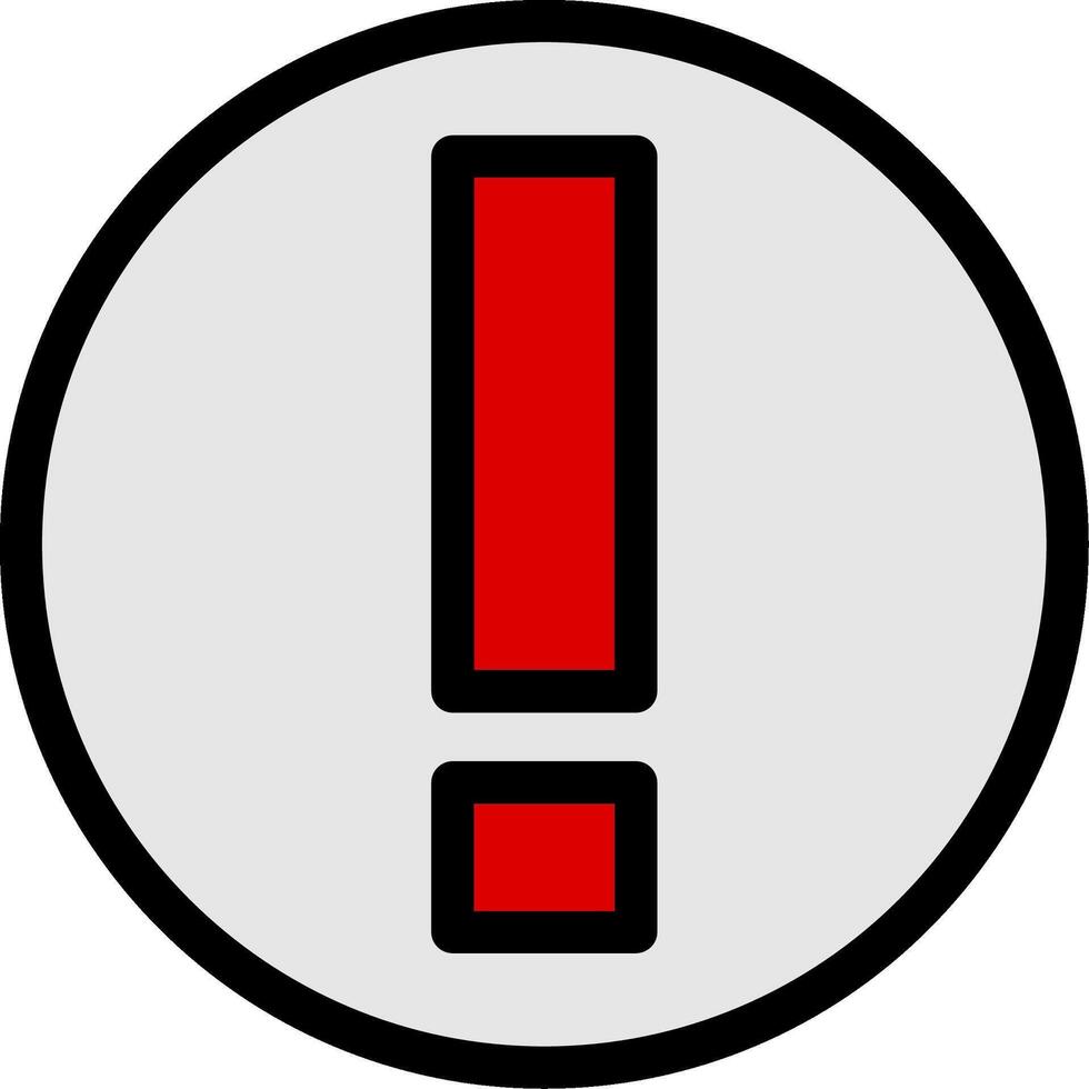 Exclamation Line Icon vector