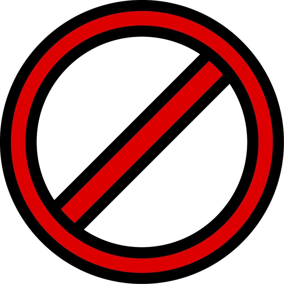 Forbidden Line Icon vector