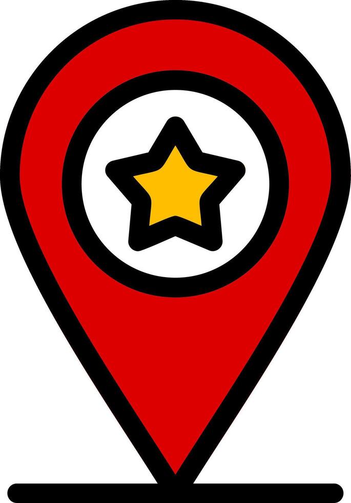Favorite Location Line Icon vector