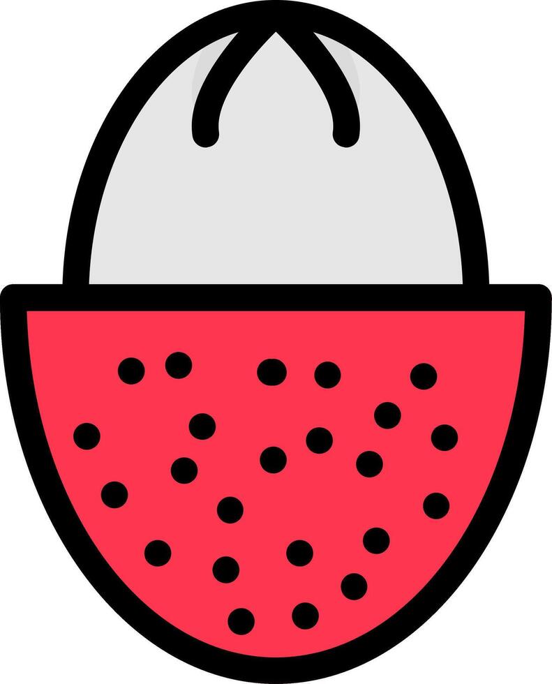Lychee Line Icon vector