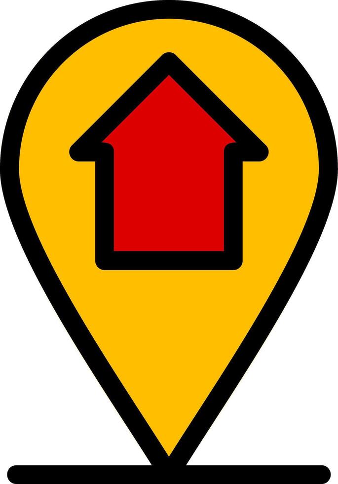 Home Location Line Icon vector