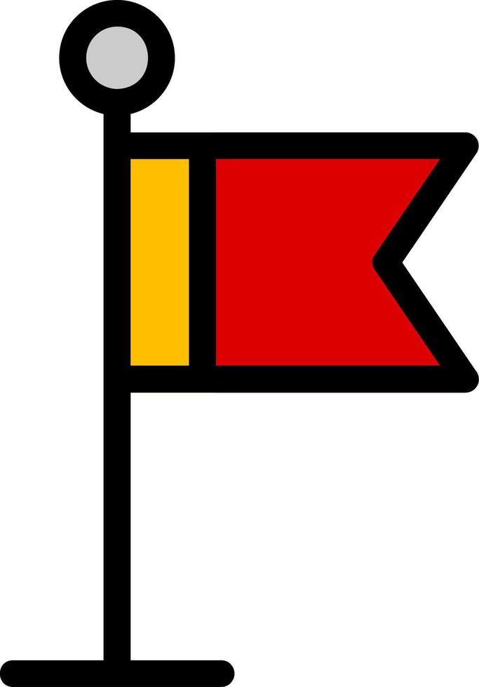 Flag Line Icon vector