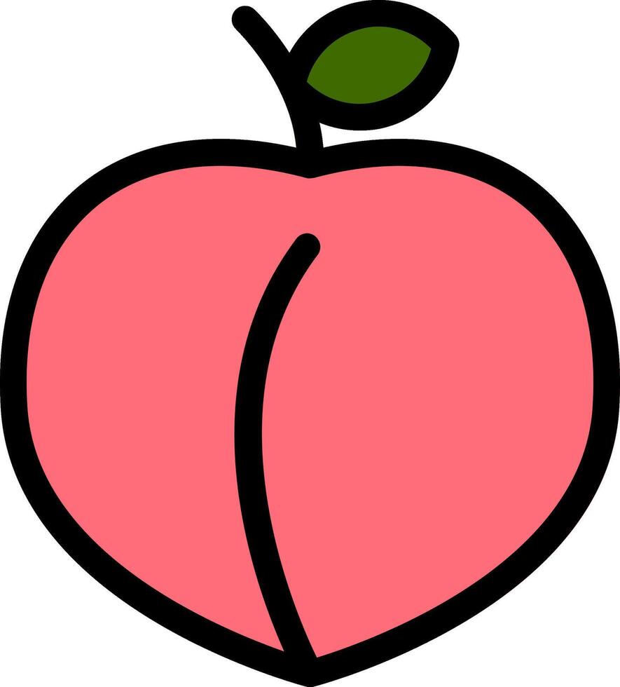 Peach Line Icon vector