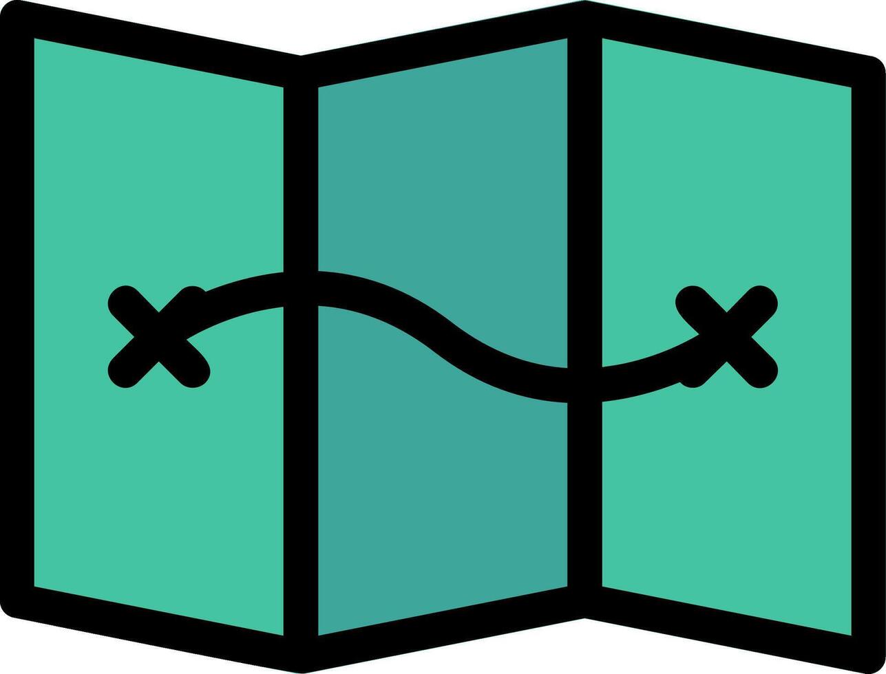 Map Line Icon vector