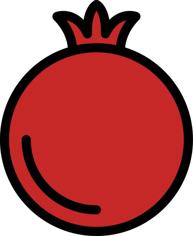 Pomegranate Line Icon vector