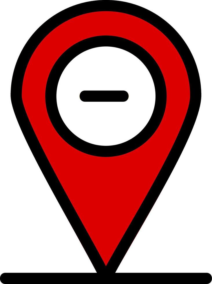 Pin Location Line Icon vector