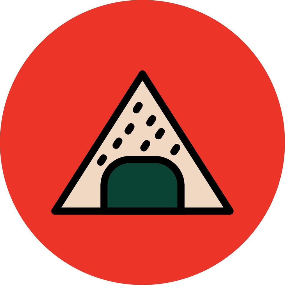 Onigiri Line Icon vector