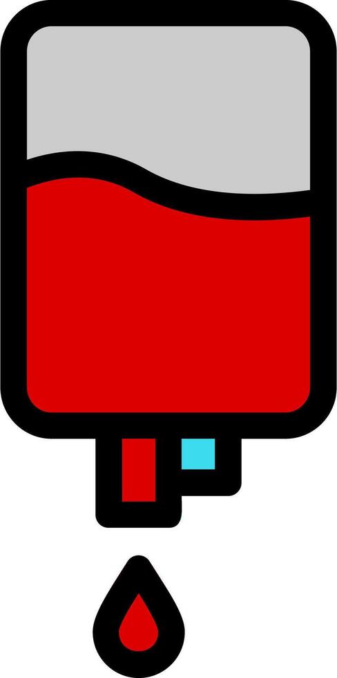 Blood Bag Line Icon vector
