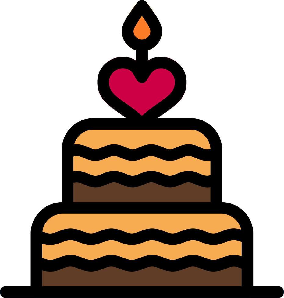 Cake Line Icon vector