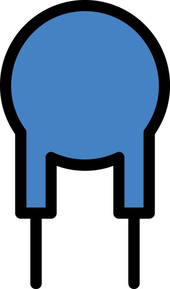 Capacitor Line Icon vector