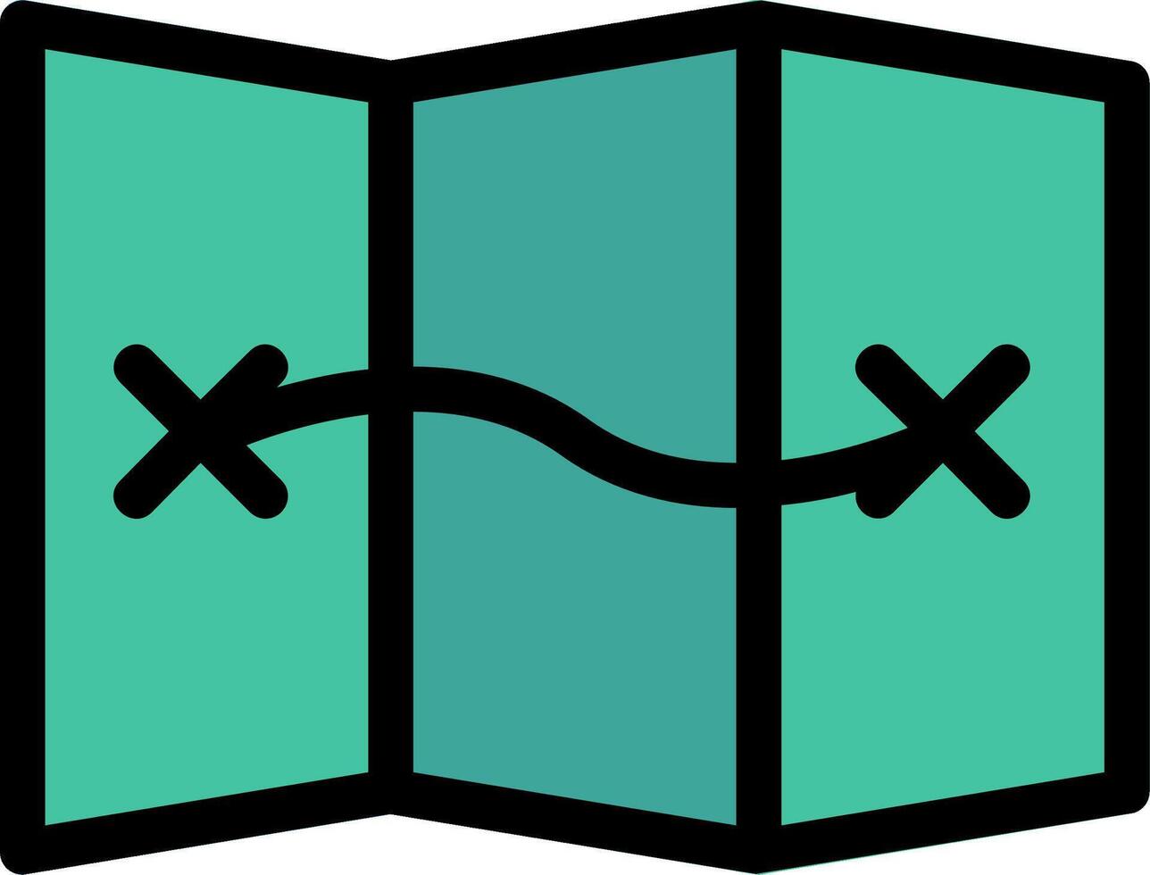 Map Line Icon vector