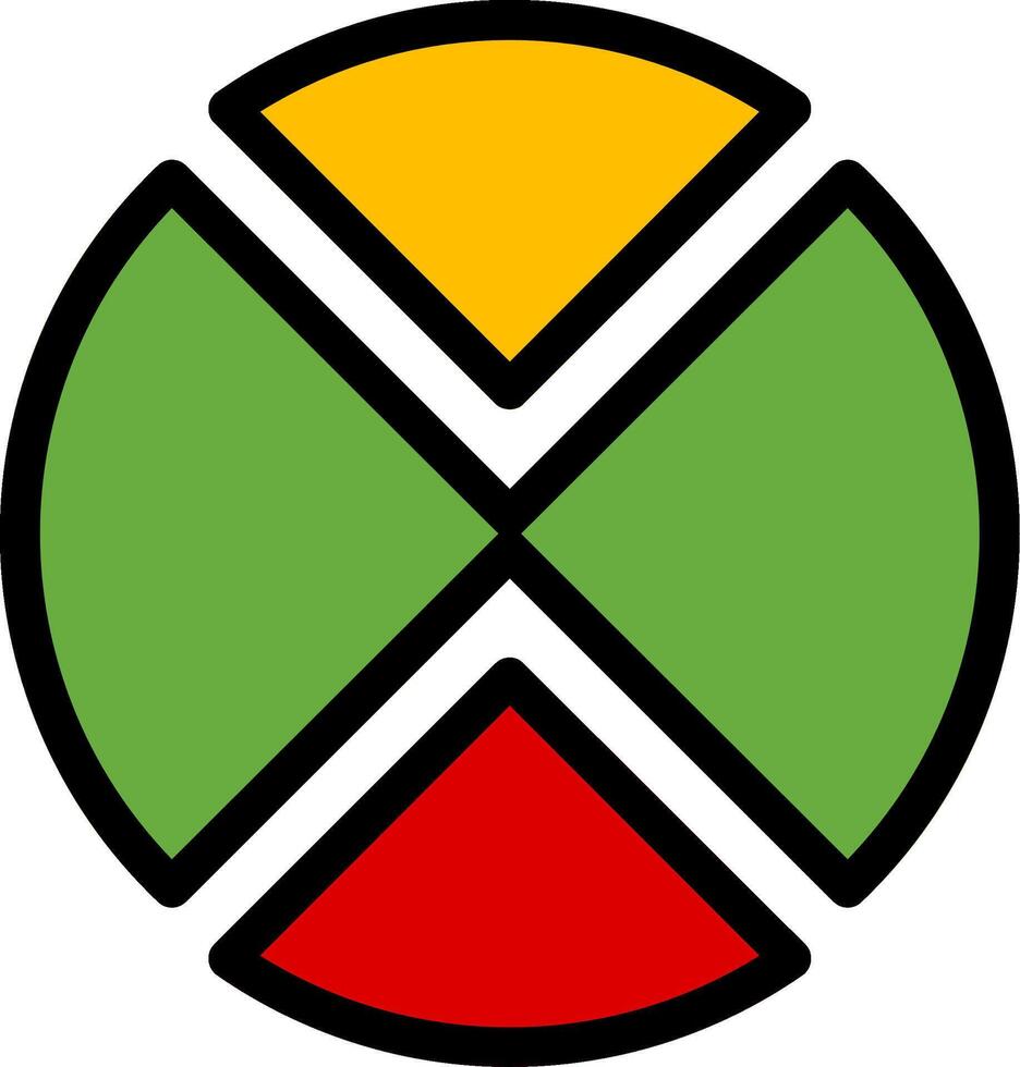 Pie Chart Line Icon vector