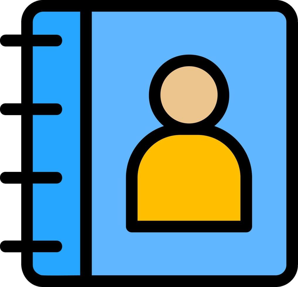 Phone Book Line Icon vector