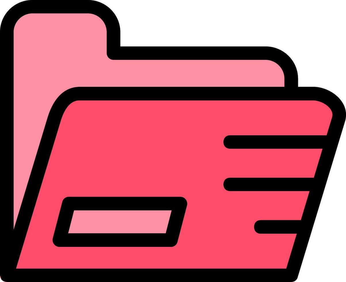 Folder Line Icon vector
