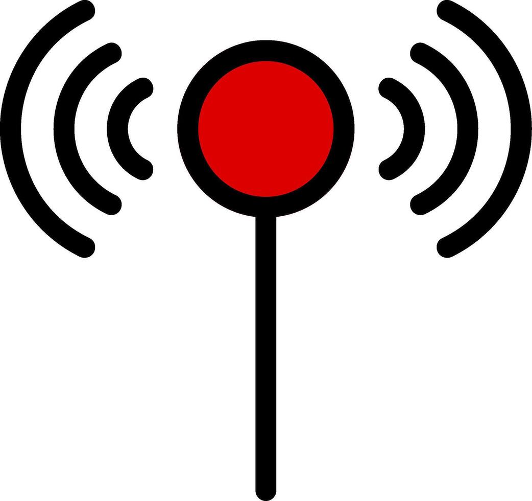 3Signal Line Icon vector