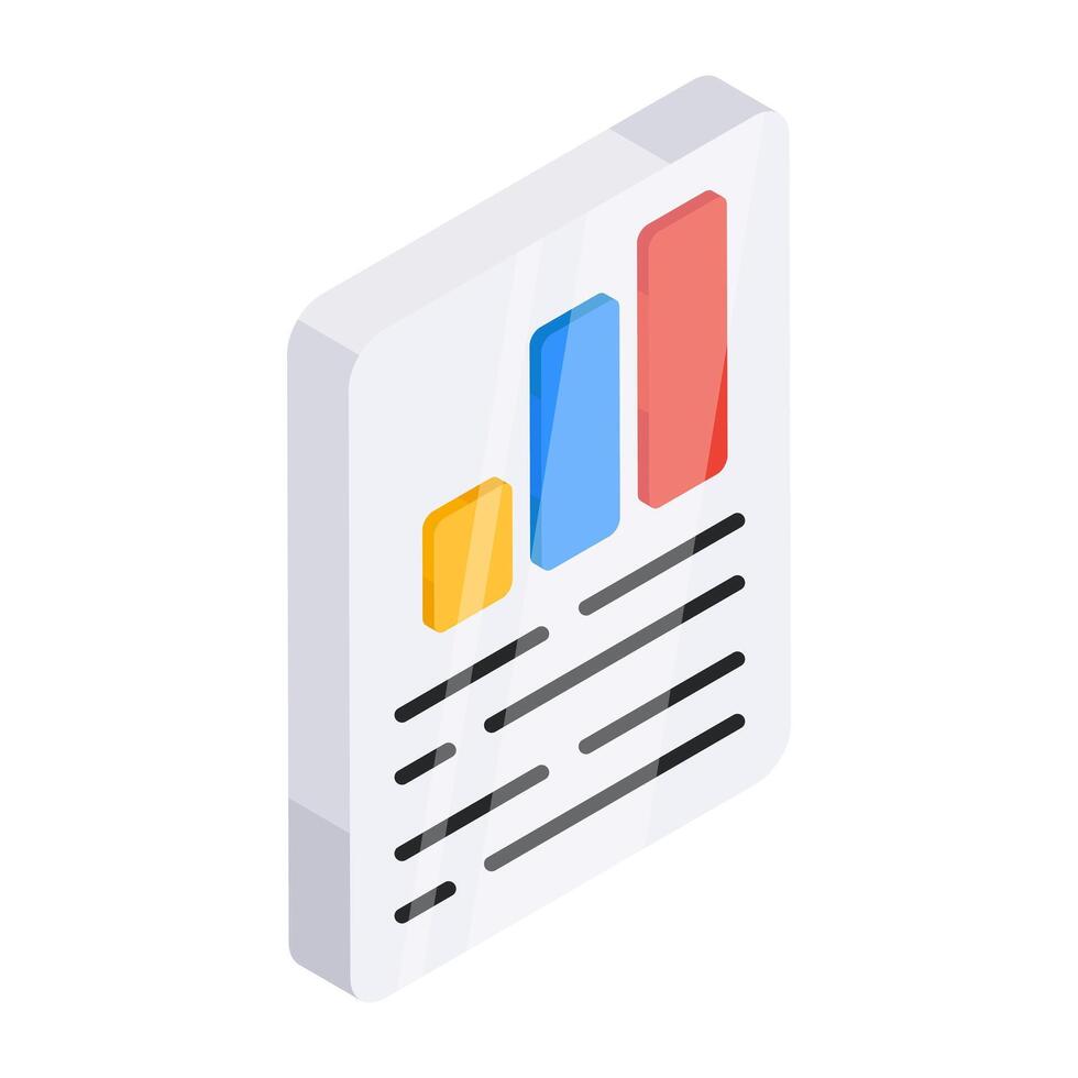 An icon design of business report vector