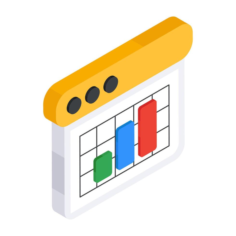 An icon design of business chart vector