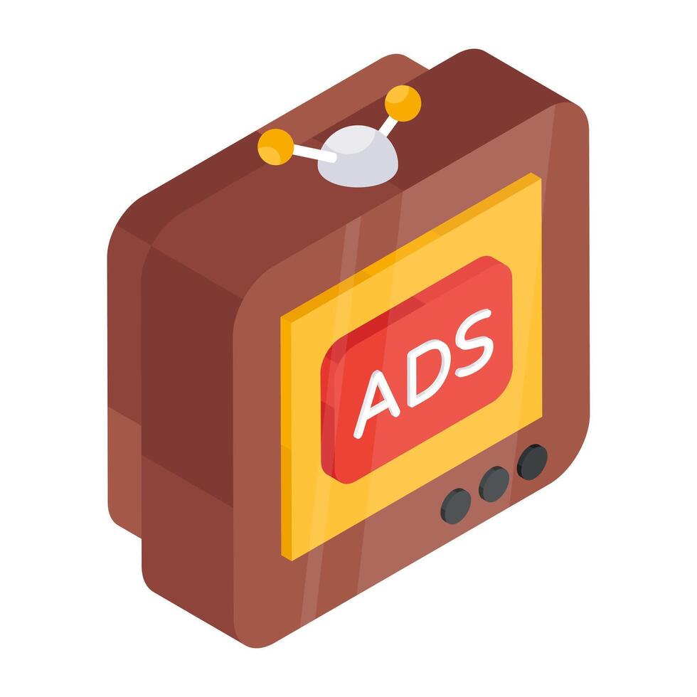 Modern design icon of tv ad vector