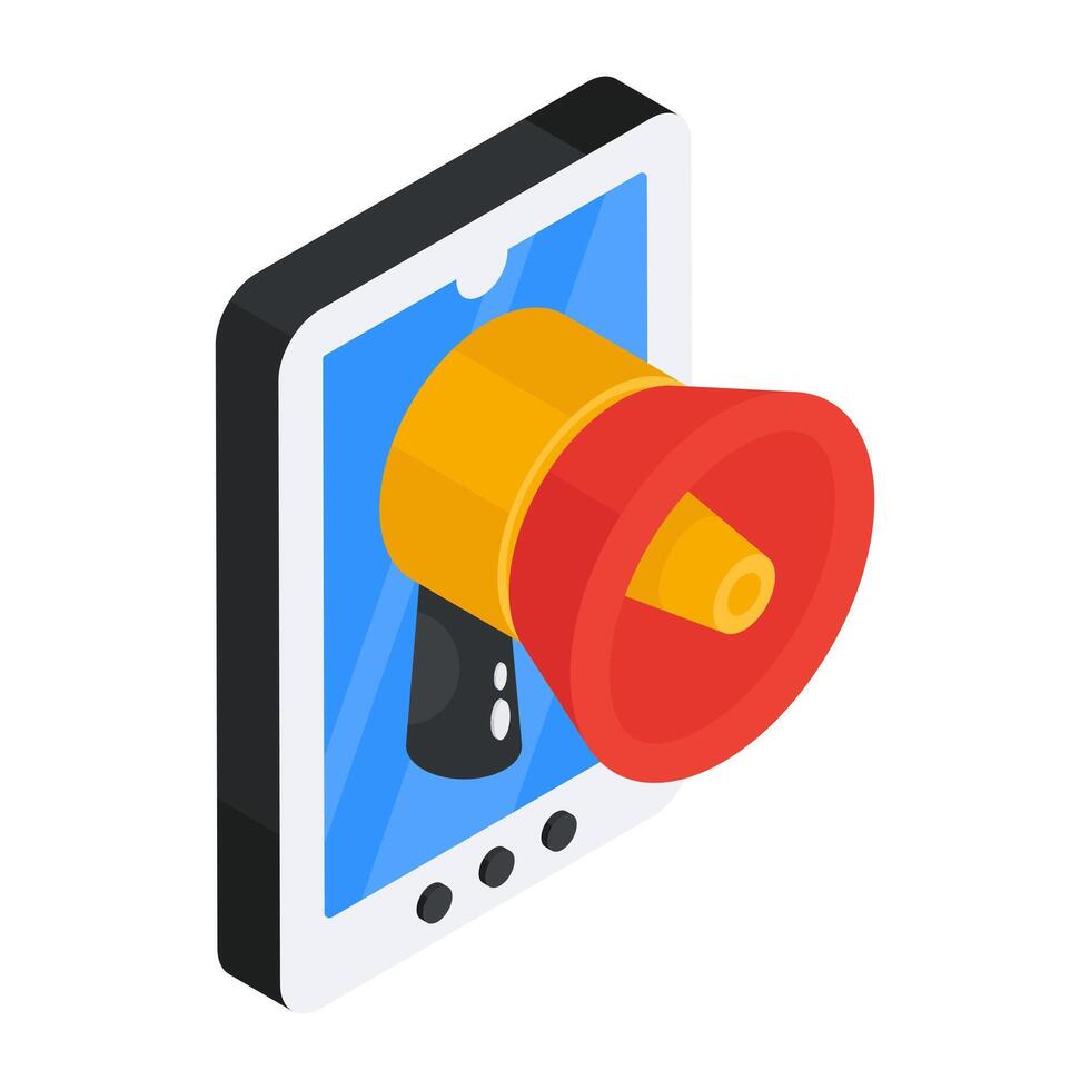 Premium download icon of mobile marketing vector