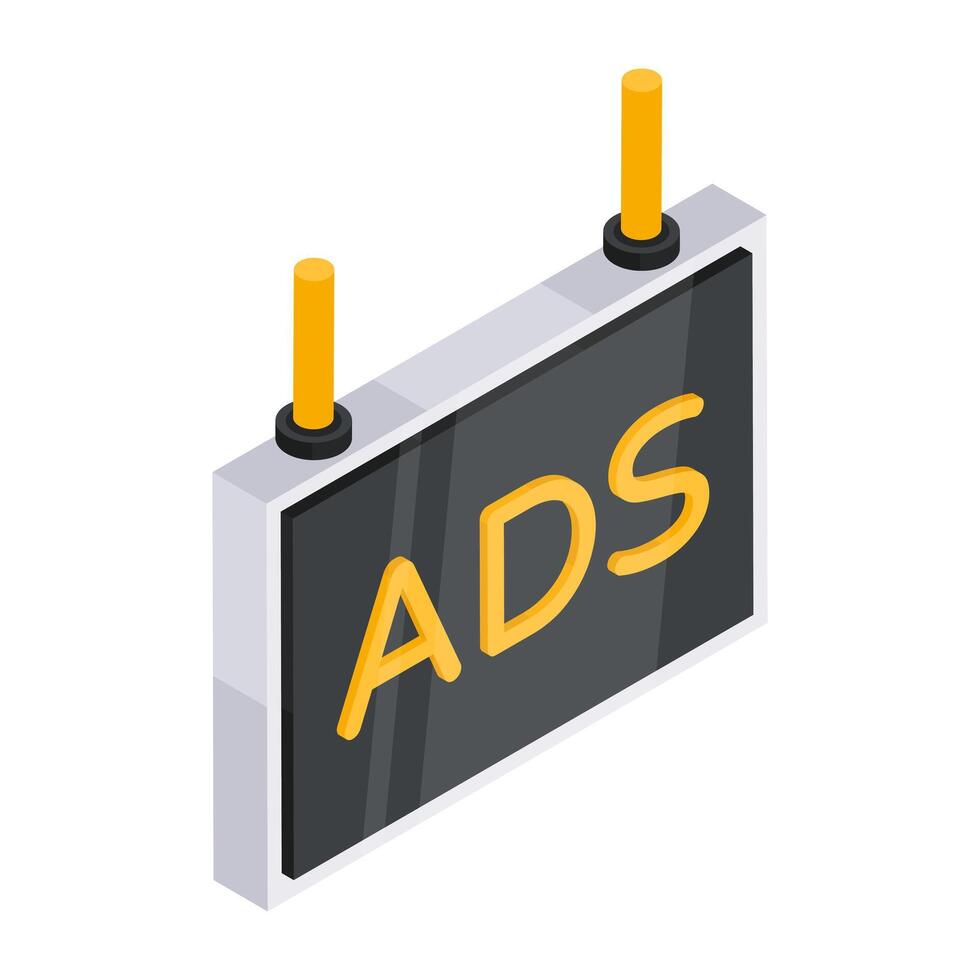 Premium download icon of ad board vector