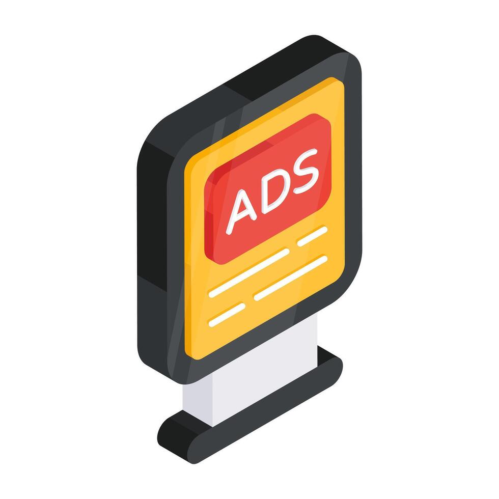Premium download icon of ad board vector