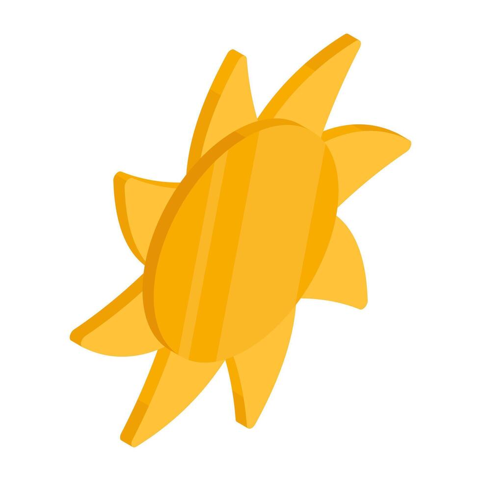An icon design of sun vector