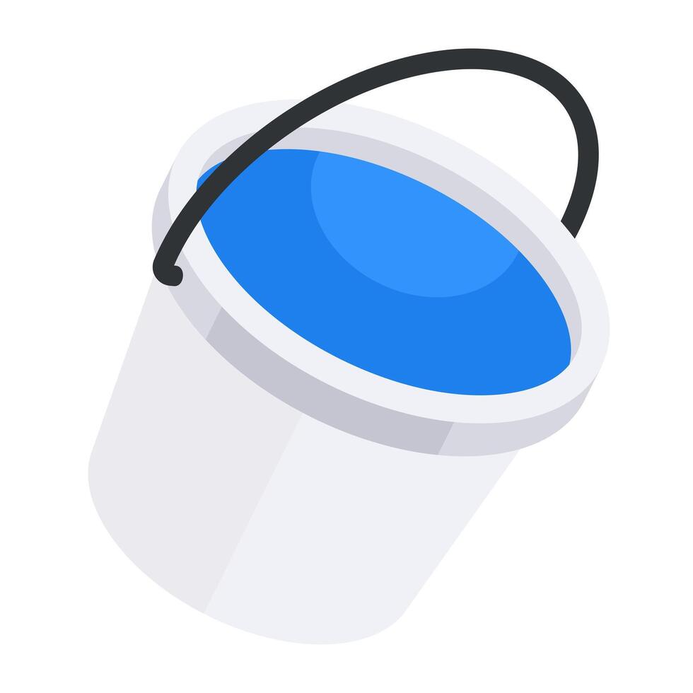 An icon design of bucket vector