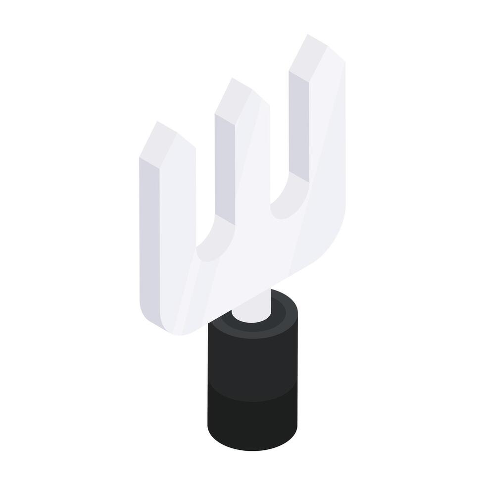 Editable design icon of gardening fork vector